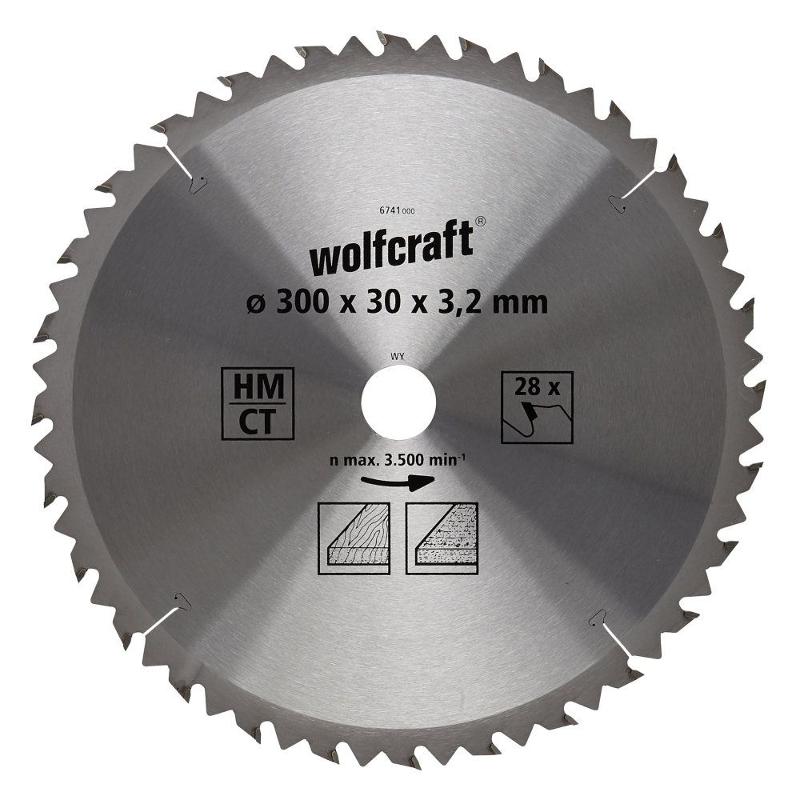wolfcraft HM-Kreissägeblatt, 28 Z, Ø 300x30x 3,2mm