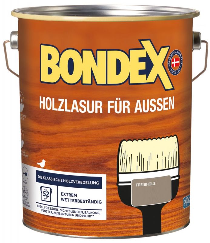 BONDEX HOLZLASUR FÜR AUSSEN TREIBHOLZ 4 L - 466786