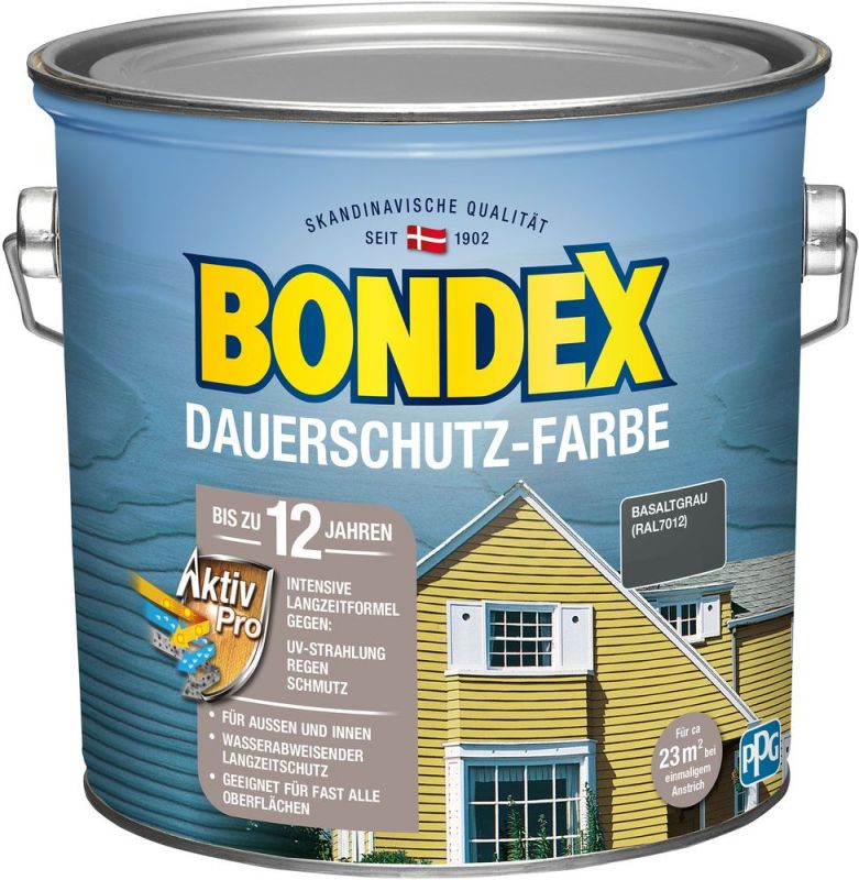BONDEX Dauerschutz-Farbe Basaltgrau (RAL7012) 2,50 L - 466797