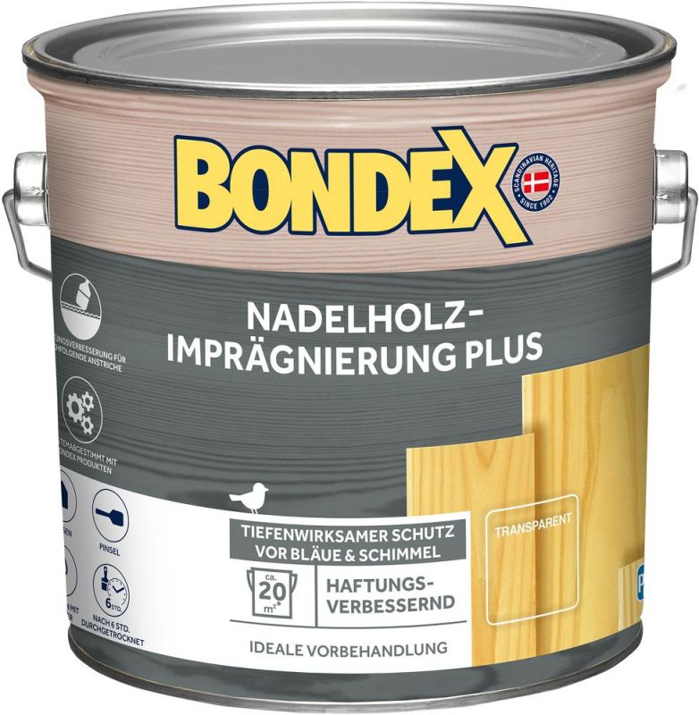 BONDEX Nadelholz-Imprägnierung Plus Farblos 2,5 L - 477930