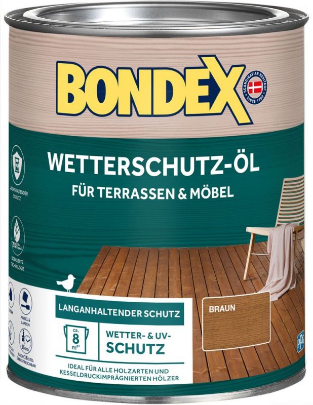 BONDEX WETTERSCHUTZ-ÖL BRAUN 0,75 L - 466125