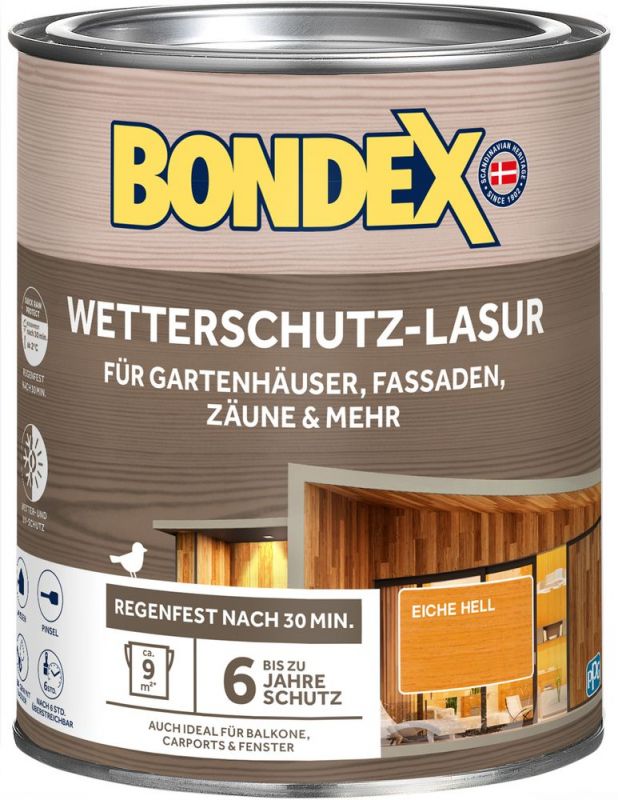 BONDEX WETTERSCHUTZ-LASUR EICHE HELL 0,75 L - 466141