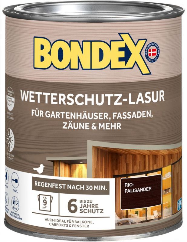 BONDEX WETTERSCHUTZ-LASUR RIO-PALISANDER 0,75 L - 466144
