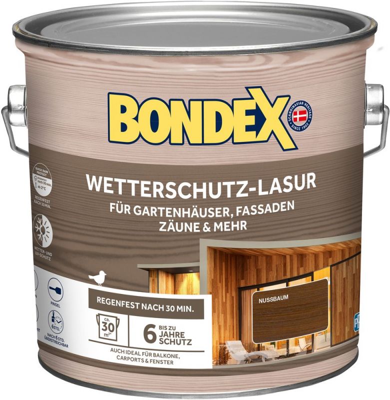BONDEX WETTERSCHUTZ-LASUR NUSSBAUM 2,5 L - 466149