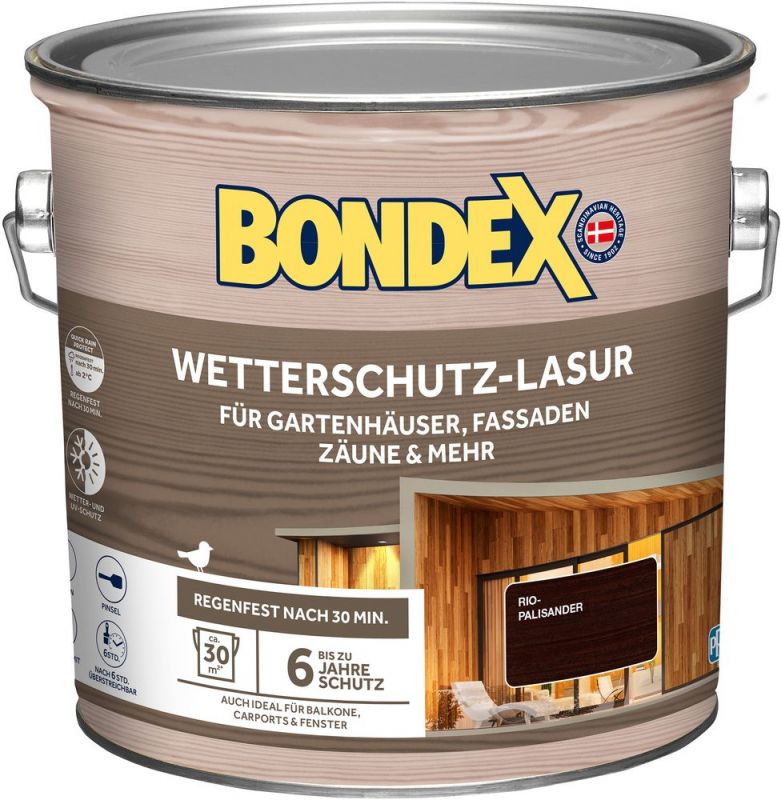 BONDEX WETTERSCHUTZ-LASUR RIO-PALISANDER 2,5 L - 466150