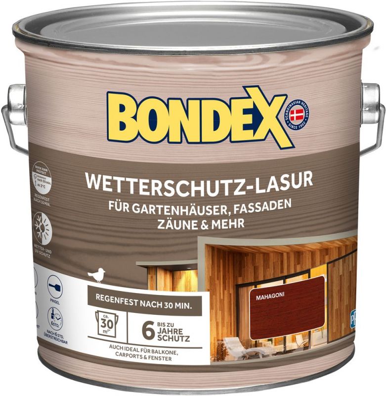 BONDEX WETTERSCHUTZ-LASUR MAHAGONI 2,5 L - 466152