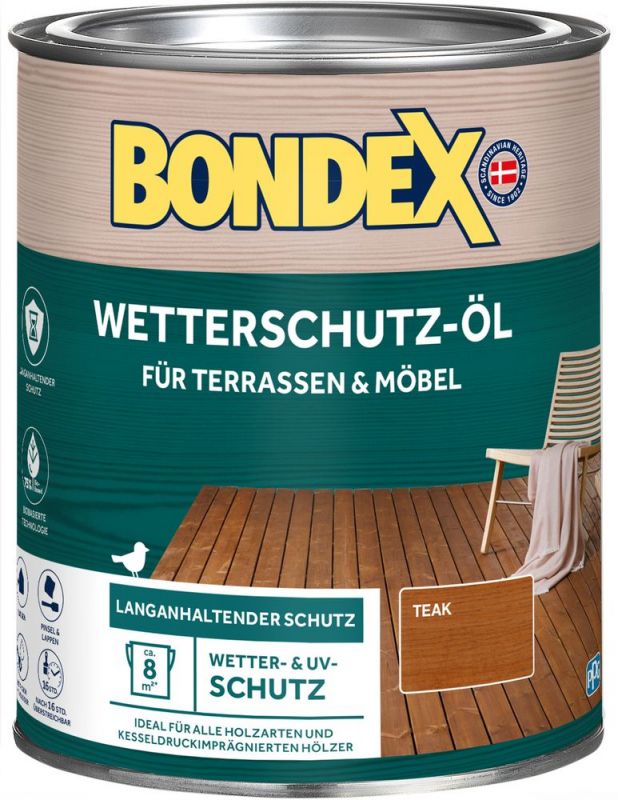 BONDEX WETTERSCHUTZ-ÖL TEAK 0,75 L - 467569