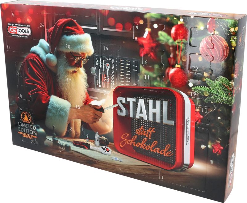 KS Tools Adventskalender 2026 (899.1000) Inhalt mit Schraubwerkzeug-Set