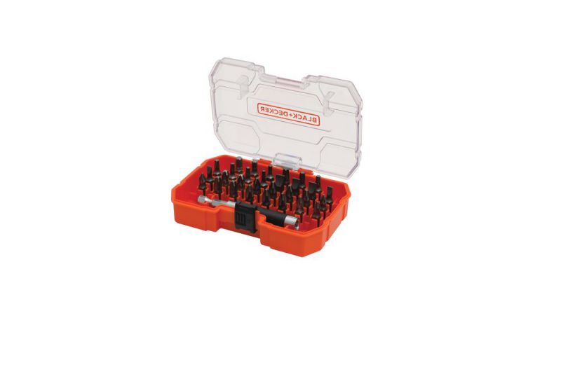 Black + Decker 31-tlg. Bit-Set im Koffer, Inhalt: 30x 25mm Schrauberbits, 1x Magnethalter 80mm - A7228-XJ