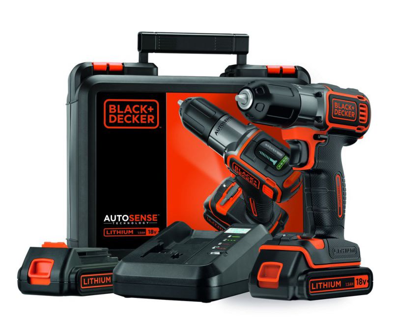 Black + Decker 18V Autosense Akku-Bohrschrauber - ASD18KB-QW
