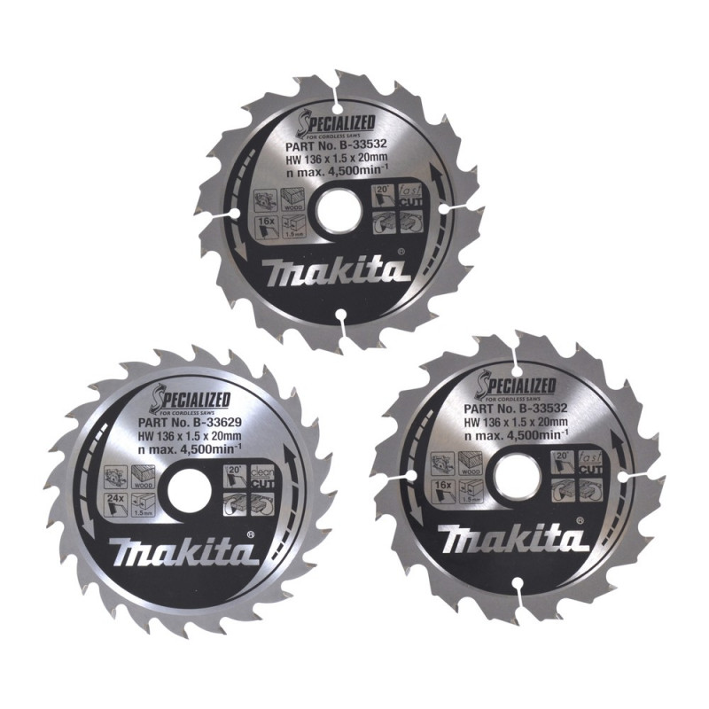 MAKITA Sägeblatt-Set 136x20x16Z+24Z (B-33897)