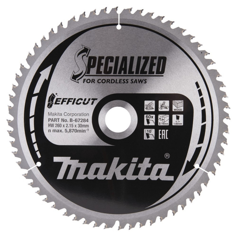 MAKITA EFFICUT Sägeb.260x30x60Z (B-67284)