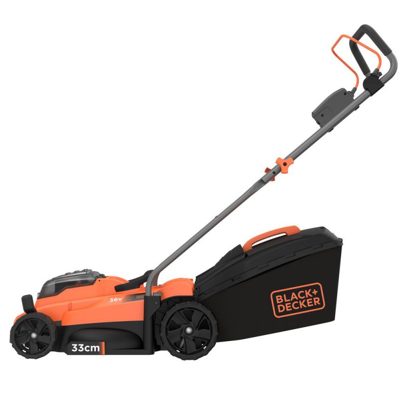 Black + Decker 36V 33CM Akku-Rasenmäher, 1 x 2,5Ah Akku, 1,35A-Ladegerät - BCMW3336L1-QW