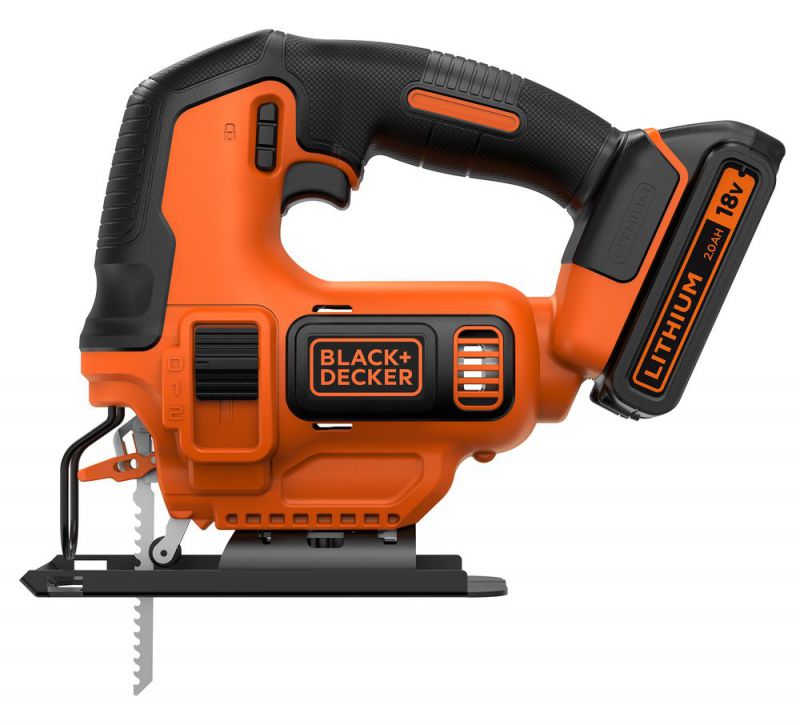 Black + Decker 18V Akku-Stichsaege, 2,0 Ah - BDCJS18-QW