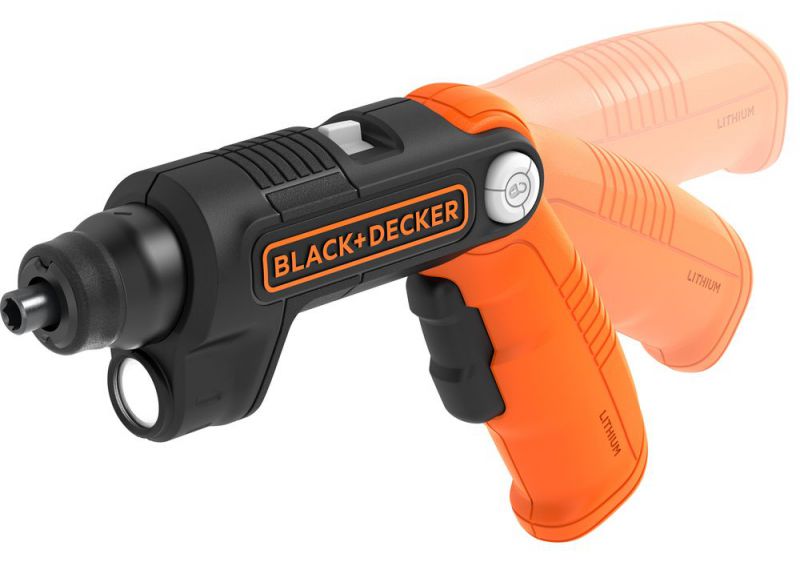 Black + Decker 3,6V Knick-Akku-Schrauber, 1,5Ah Li-Ion Akku, 4,0Nm, integrierte Taschenlampe - BDCSFL20C-QW