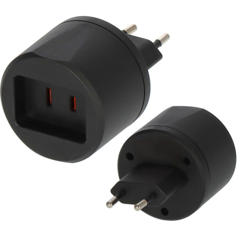 Brennenstuhl Reisestecker USA => Euro mit 2,5A Sicherung - 1508500010