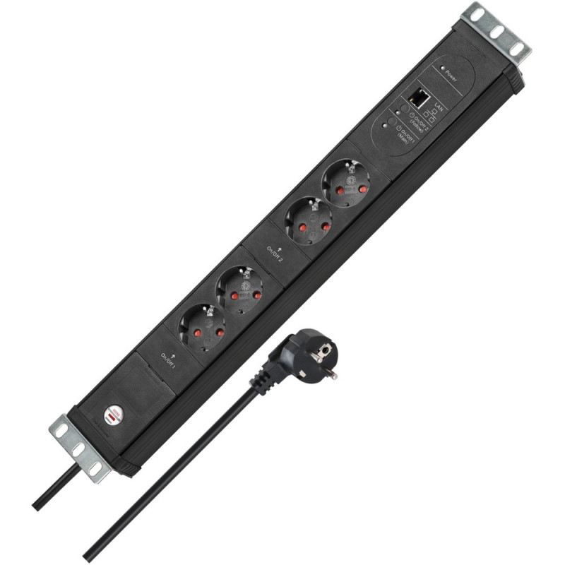 Brennenstuhl Premium-Web-Line 4fach schwarz 3m (H05VV-F3G1,5 - 2xMaster/2xSlave) - 1156057984