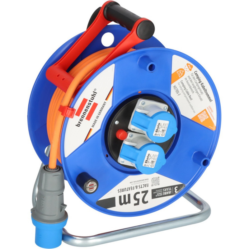 Brennenstuhl Garant CEE 2 IP44 Camping-/Maritimkabeltrommel 25m H07RN-F 3G2,5 - 1182760100