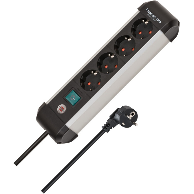 Brennenstuhl Steckdosenleiste Premium-ALU-Line 4fach - 1391030400