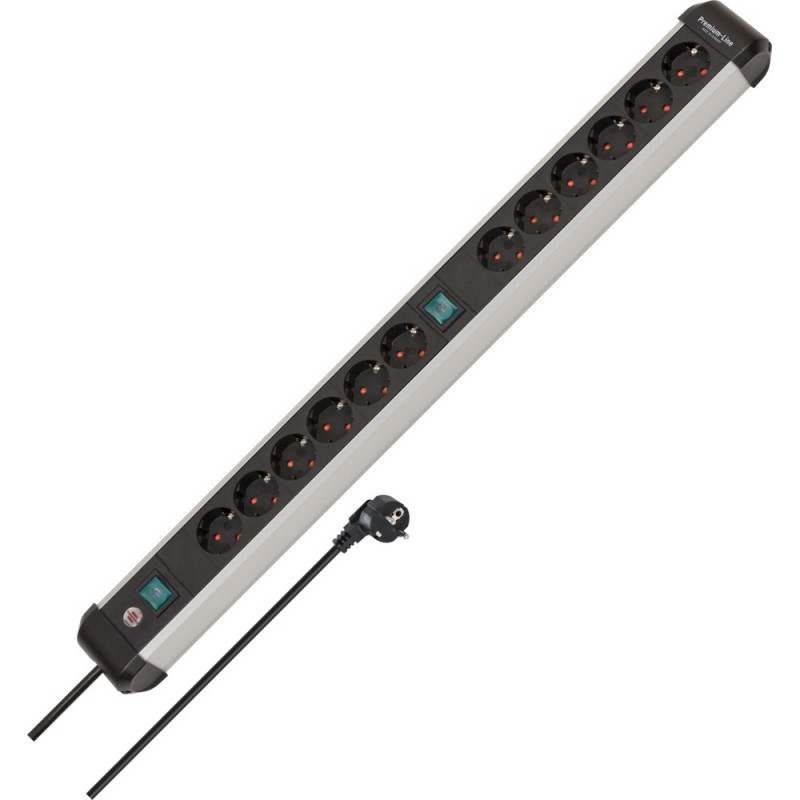 Brennenstuhl Steckdosenleiste Premium-ALU-Line 12fach - 1391030200