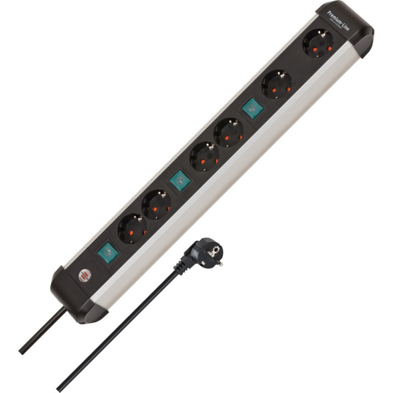 Brennenstuhl Steckdosenleiste Premium-ALU-Line 6fach - 1391030601