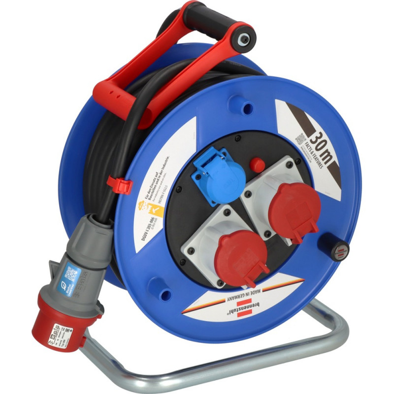 Brennenstuhl Garant CEE IP44 Industrie/Baustellen-Kabeltrommel 30m H07RN-F 5G2,5 - 1238010