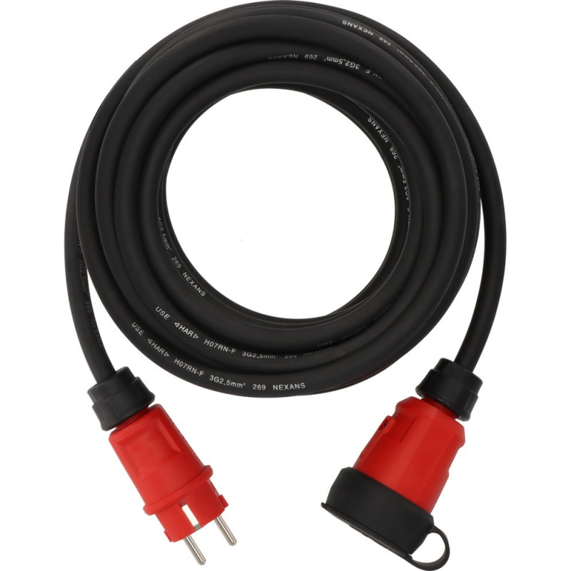 Brennenstuhl professionalLINE Verlängerungskabel VN 1200 IP44, 10m schwarz H07RN-F 3G2,5 - 9162100110