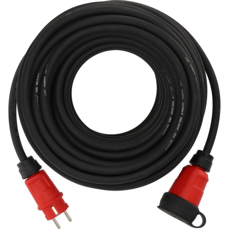 Brennenstuhl professionalLINE Verlängerungskabel VN 2200 IP44, 25m schwarz H07RN-F 3G2,5 - 9162250110