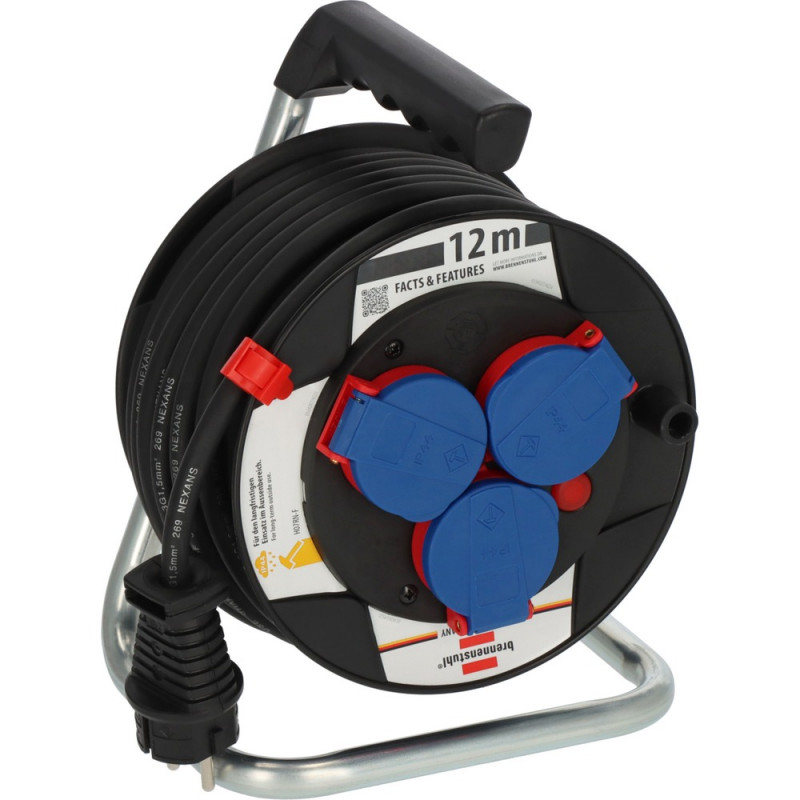 Brennenstuhl Garant Kompakt IP44 Gewerbe-/Baustellen-Kabeltrommel 12m H07RN-F 3G1,5 - 9123020115