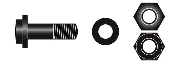 FELCO C12/90 RepSatz mit Bolzen, UScheibe, Muttern