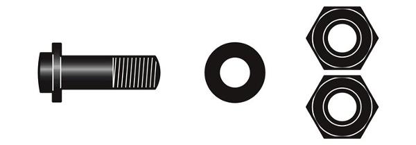 FELCO C16/90 RepSatz mit Bolzen, UScheibe, Muttern