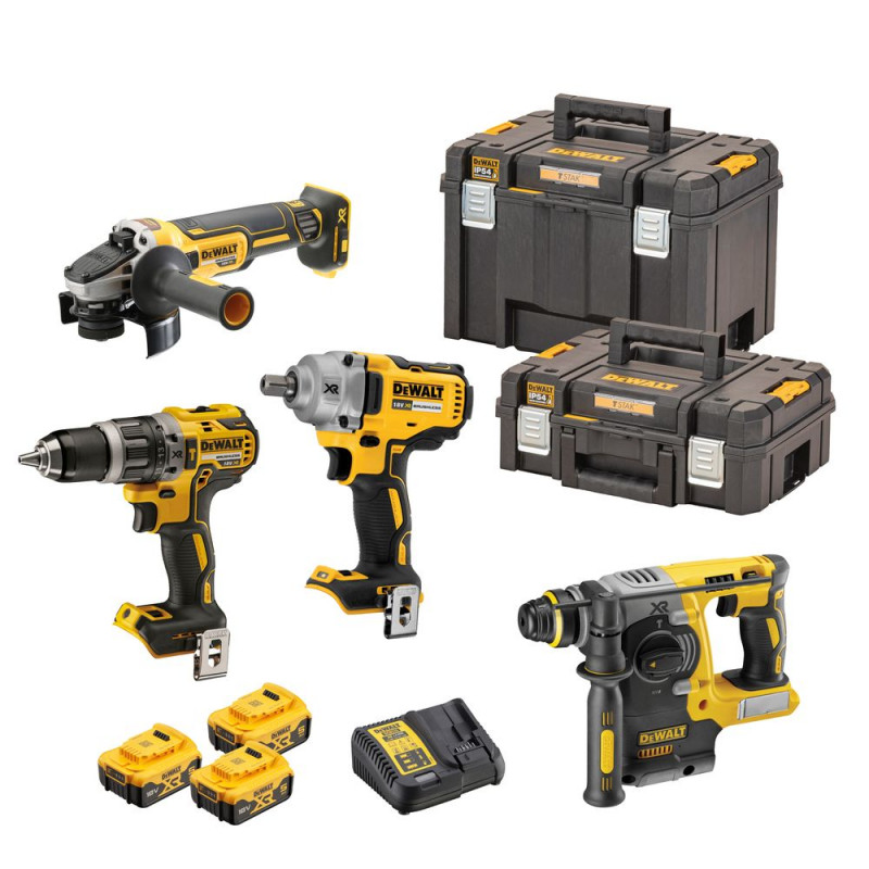 DeWalt Akku-Schlagbohrschrauber-Set 18V / 5Ah - DCK428P3T-QW
