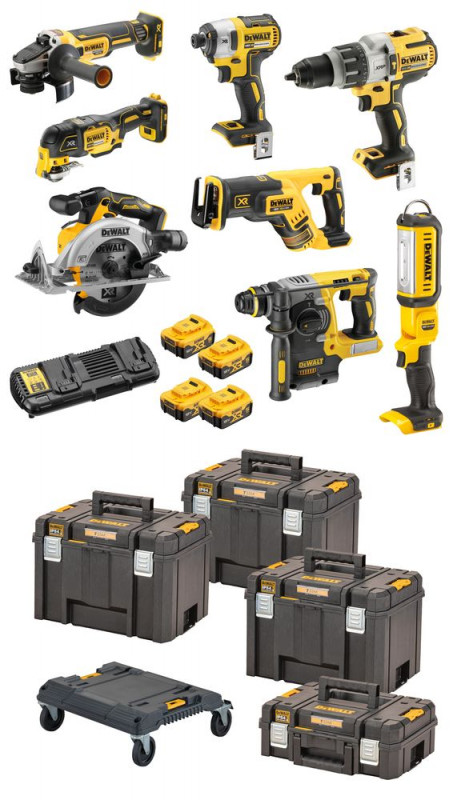 DeWalt Akku-Schlagbohrschrauber-Set 18V / 5Ah - DCK853P4T-QW