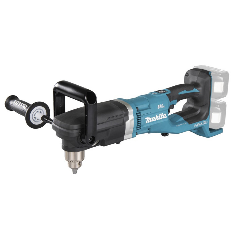 MAKITA Akku-Winkelbohrmaschine 2x18 V (ohne Akku, ohne Ladegerät) im Transportkoffer - DDA460ZK