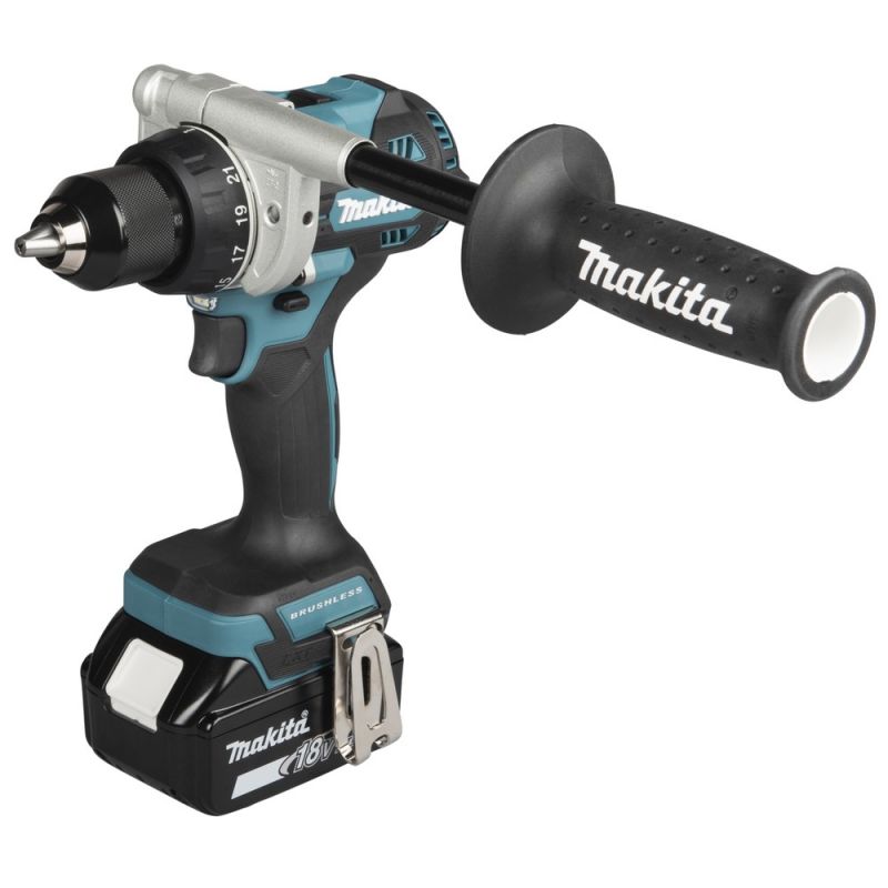 MAKITA Akku-Bohrschrauber 18 V / 5,0 Ah, 2 Akkus + Ladegerät im MAKPAC - DDF492RTJ