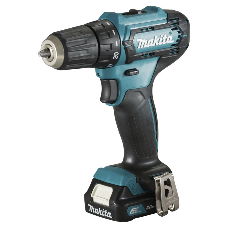 MAKITA Akku-Bohrschrauber 12 V max. / 2,0 Ah, 2 Akkus + Ladegerät im Transportkoffer - DF333DSAE