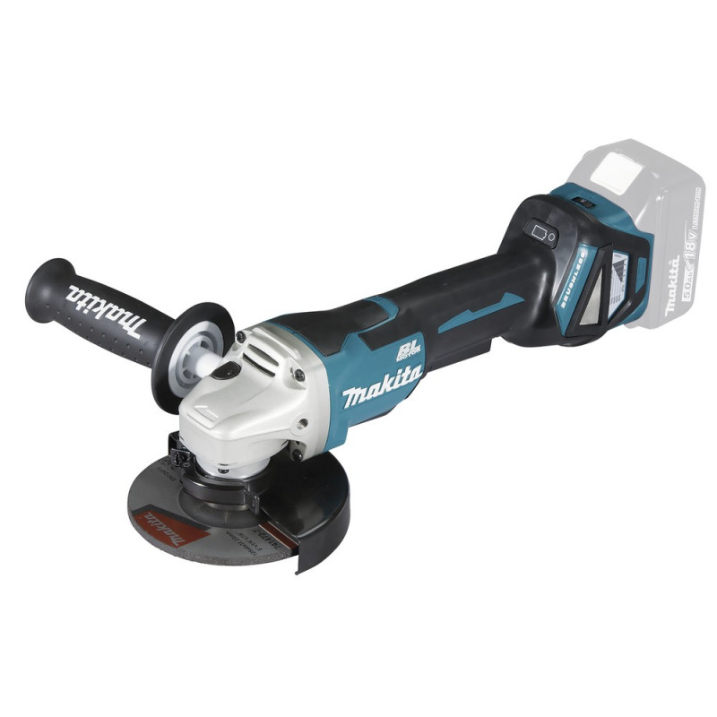 MAKITA Akku-Winkelschleifer 18,0 V mit Paddleschalter (ohne Akku, ohne Ladegerät) - DGA515Z