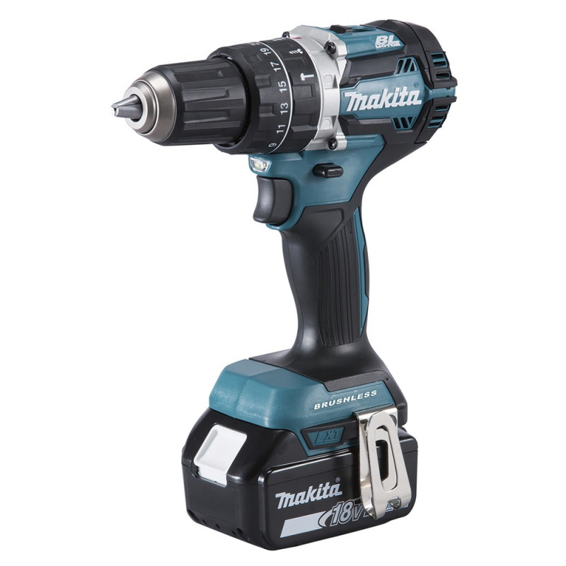 MAKITA DHP484RTJ Akku-Schlagbohrschrauber 18 V / 5,0 Ah mit 2 Akkus und Ladegerät im MAKPAC - DHP484RTJ