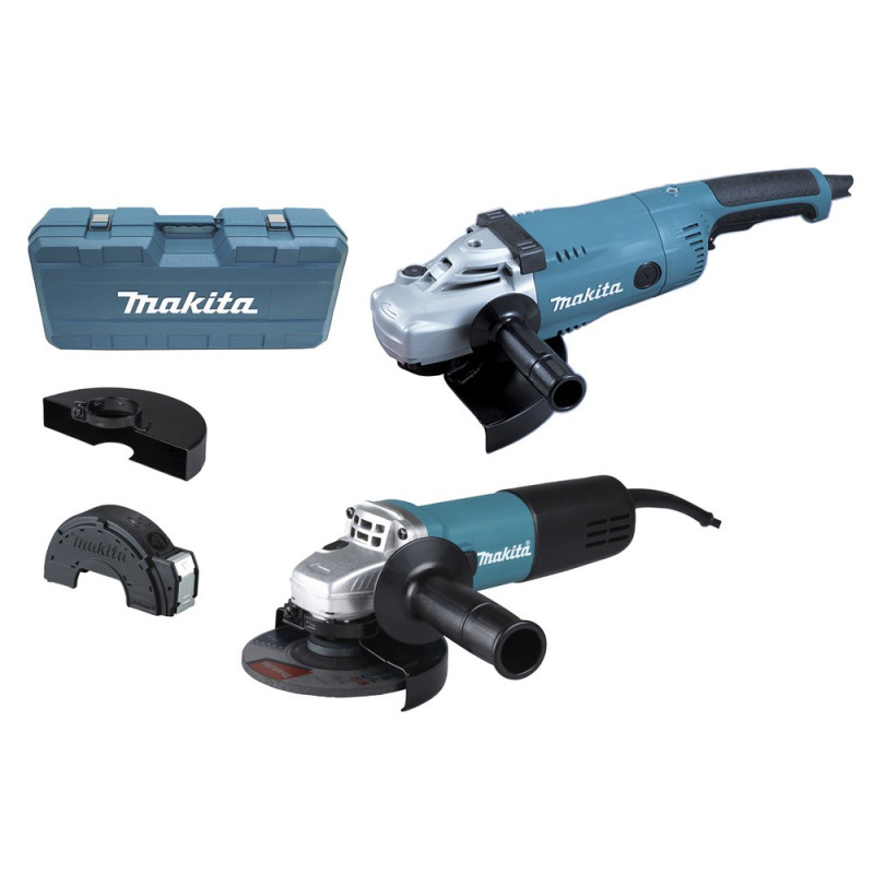 MAKITA Winkelschleifer-Set (9558HNR+GA9020R) - DK0054G