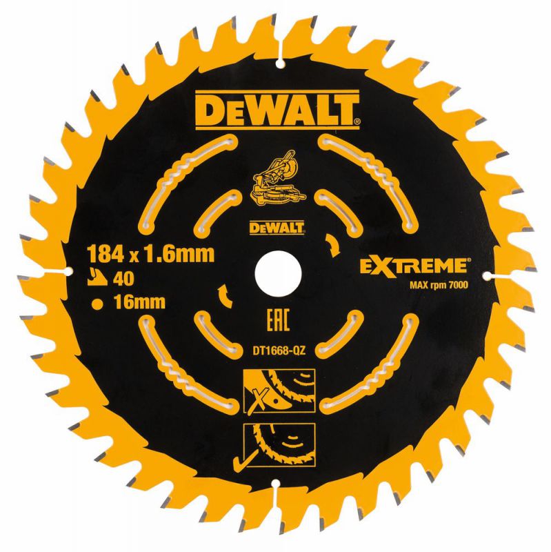 DeWalt Kreissaegeblatt Akku 184/16mm 40WZ - DT1668-QZ