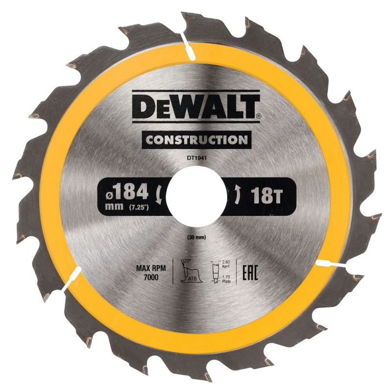 DeWalt Kreissaegeblatt Handkr. 184/30mm 18WZ - DT1941-QZ