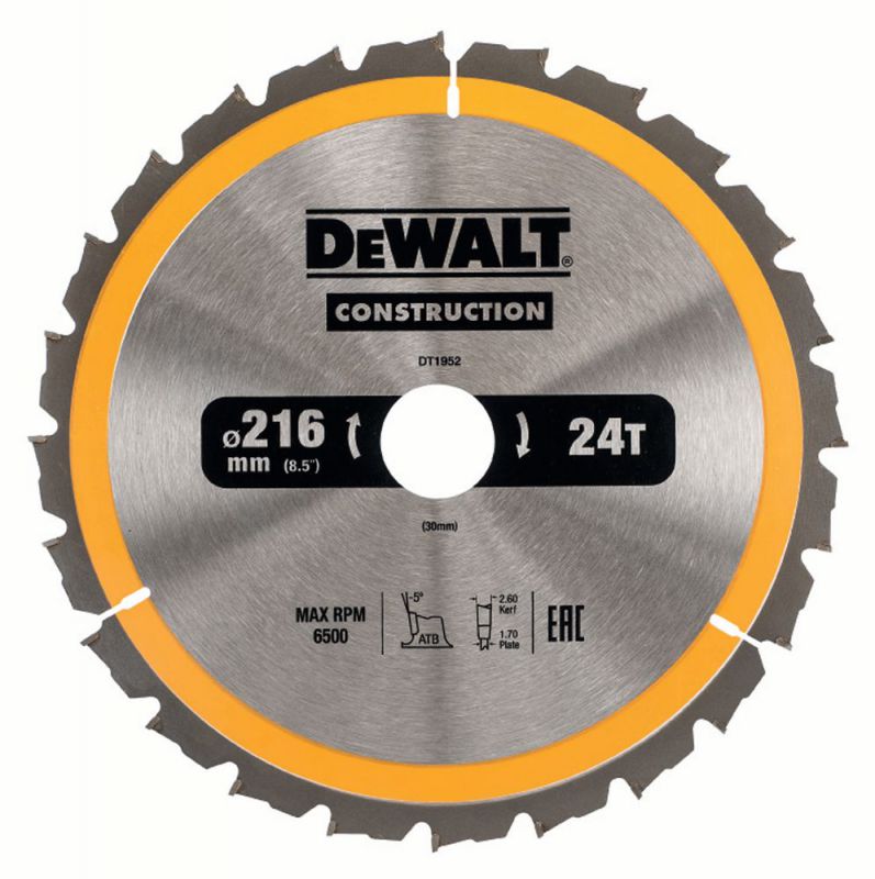 DeWalt Kreissaegeblatt Stat. 216/30mm 24WZ - DT1952-QZ
