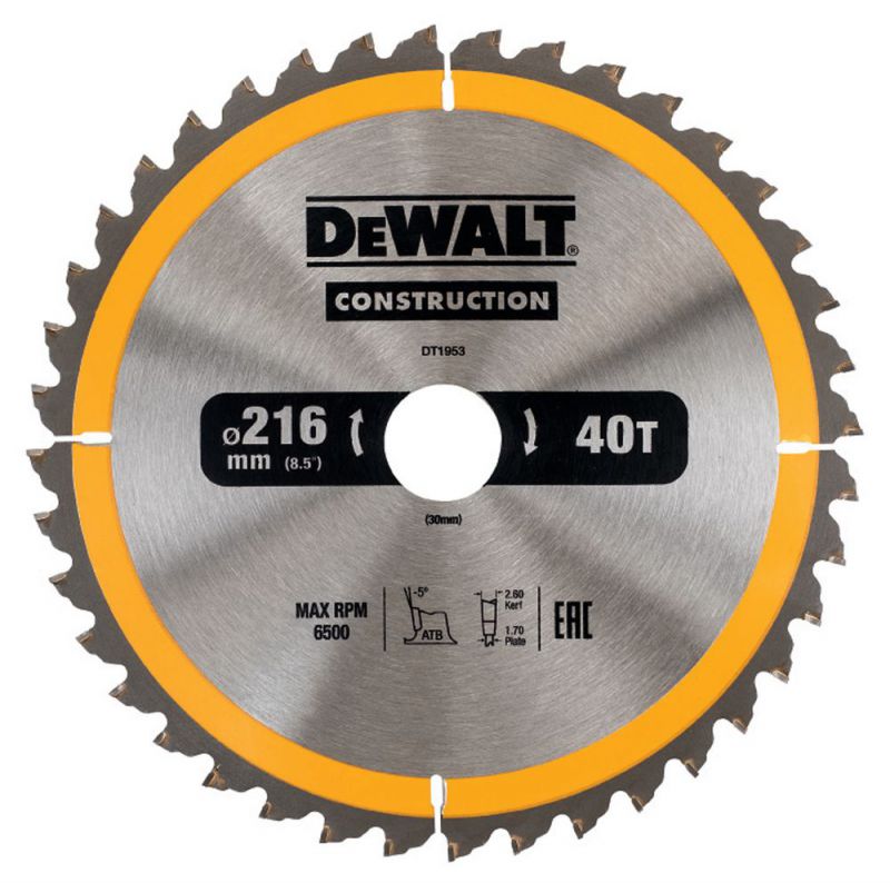 DeWalt Kreissaegeblatt Stat. 216/30mm 40WZ - DT1953-QZ