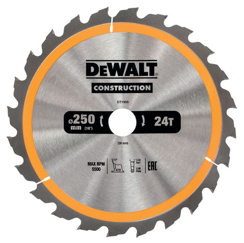 DeWalt Kreissaegeblatt Stat. 250/30mm 24WZ - DT1956-QZ
