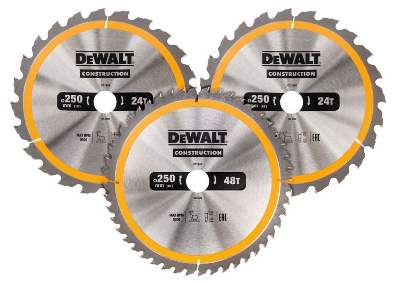DeWalt Kreissaegeblatt-Set 3-tlg. Stat. - DT1963-QZ