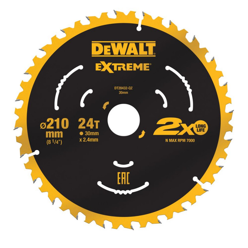 DeWalt Kreissaegeblatt stat. 210/30mm 24WZ - DT20432-QZ