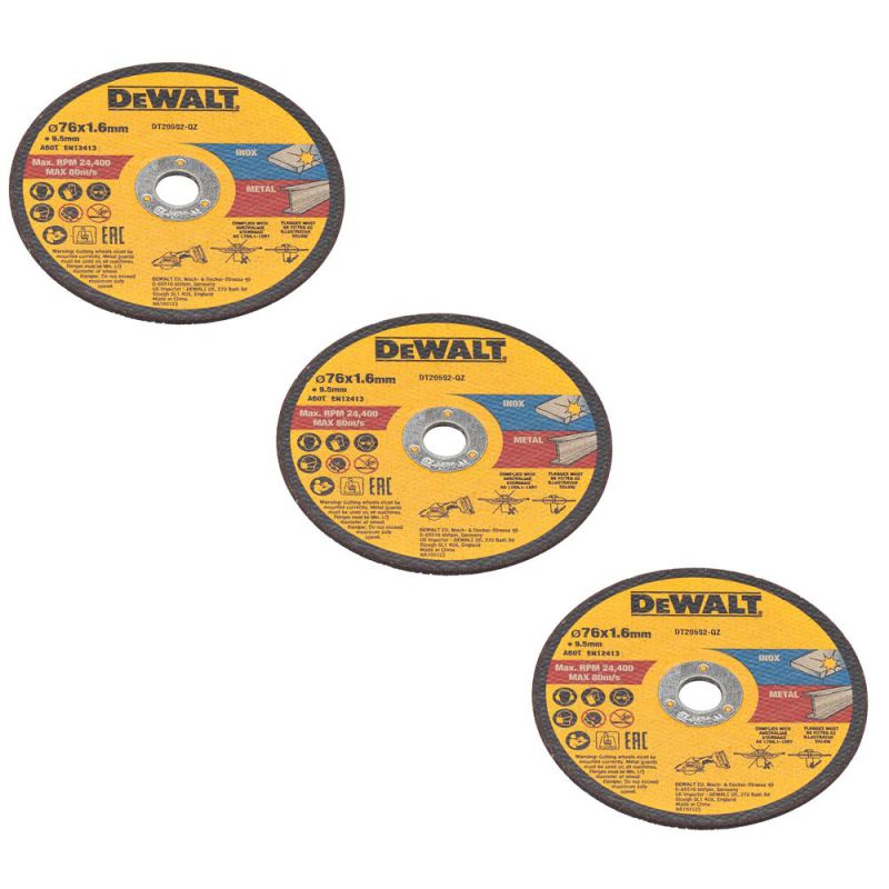DeWalt Trennscheibe 76x1,6x9,5 mm Inox/Metall - DT20592-QZ