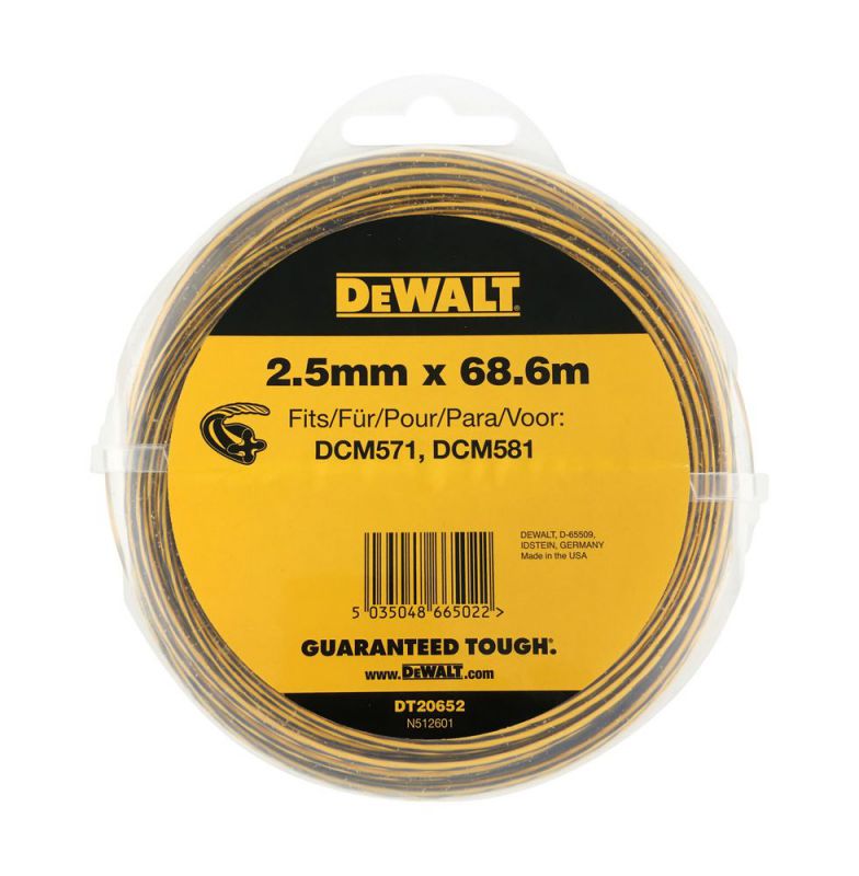 DeWalt Trimmer-Faden, 68,6 m / 2,5 mm - DT20652-QZ