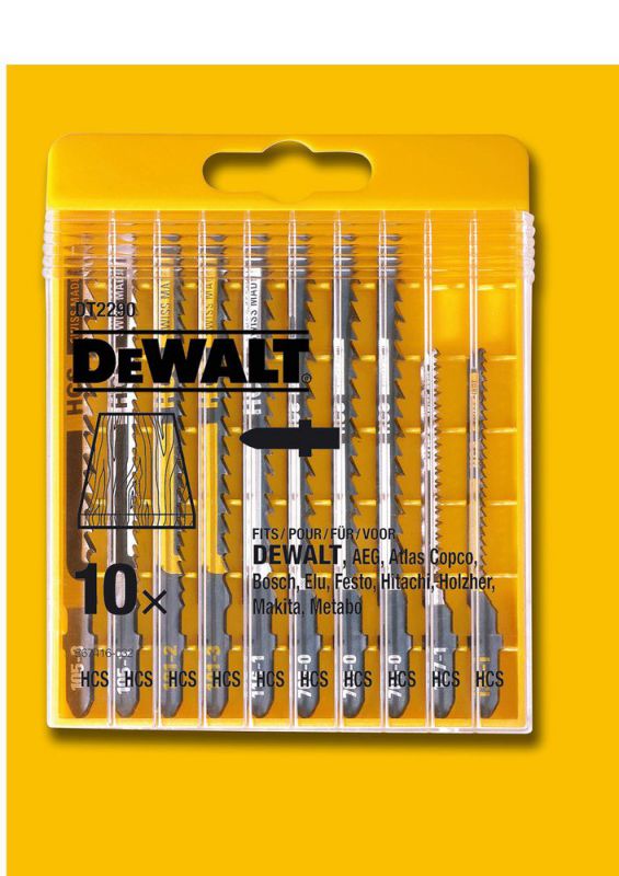 DeWalt Stichsaegeblaetter-Set 10-tlg. Holz - DT2290-QZ