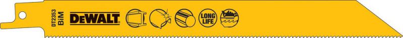 DeWalt Saebelsaegeblatt BIM Metall 203mm 5Stk - DT2353-QZ